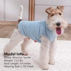 KYEESE 2Pack Dog Shirts Waffle for Small Dogs Stretchy Pet T-Shirts Lightweight Dog Tank Top Sleeveless Dogs Vest Breathable, Large, Blue+Grey