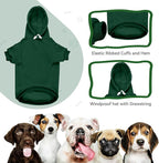 Dog Sweaters for Large Dogs Pet Sweater Solid Soft Brushed Fleece Dog Hoodie Clothes Pet Hoodie Sweatshirt with Pocket(Green-L)