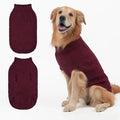 Mihachi Turtleneck Dog Sweater - Winter Coat Apparel Classic Cable Knit Clothes with Leash Hole for Cold Weather, Ideal Gift for Pet in New Year Wine Red M
