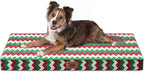 Orthopedic Dog Bed for Large Dogs, Big Waterproof Dog Bed Washable Pet Bed for Large Sized Dogs with Egg Crate Foam Pet Bed Mat, Removable Oxford Cooling Cover, Stripe