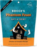 Bocce's Bakery Phantom Feast All-Natural Soft & Chewy Halloween Dog Treats - Wheat-Free Everyday Cookies for Dogs, Made with Real Ingredients & Baked in The USA - Chicken & Pumpkin Flavored (6 oz Bag)