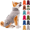 KYEESE Dog Coat Waterproof Dogs Jacket with Fleece Lined Soft Pet Sweater for Cold Weather Warm Pet Winter Puffer Coat with Leash Hole Thick Cat Clothes with Pocket Windproof Dog Coats for Small Dogs