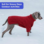 ASENKU XXXXL Dog Sweaters for Large Dog Girls Boys, Pullover Turtleneck Knitted Big Doggie Sweatershirt for Female Male, Doberman Great Dane Sweater for Extra-Large Breed Dogs, Red 4XL