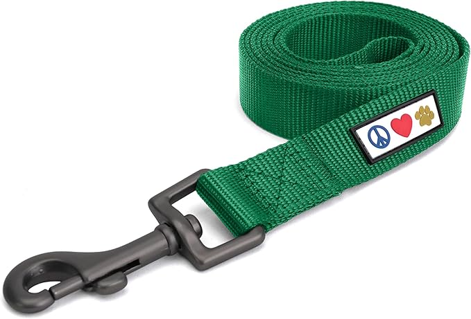 Pawtitas 6 FT Solid Color Leash for Puppy and Dog Leash Dog Training Leash 6 ft or 1.8 m Dog Leash Extra Extra Small Dog Leash can be Used for as a Cat Leash Lush Green Dog Leash