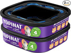 Jumbo Square Refill Bags 2 Pack – Lasts Up to 8 Months – Plant Scented Dog Poop Bags for Dogs – Pet Waste Refills for Odor Control – Fits Pet Genie Dog Waste Disposal System & Litter Genie Pails