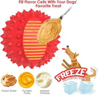 petizer 4" Squeaky Dog Balls for Aggressive Chewers, Durable Interactive Dog Chew Toys for Teething, Floatable Indestructible Rubber Spiky Ball, Tough Pet Toys for Small, Medium & Large Breeds