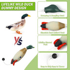 Archerest Dead Duck Dove Pheasant Dummy Bumper Toys for Waterfowl Hunting Retriever Dog Training, Floating Mallard Dummy Trainer Outdoor Soft Durable Realistic Fowl