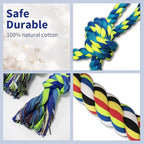 Heavy Duty Dog Rope Toys for Large Breed Aggressive Chewers, 2 Pack Indestructible Teeth Cleaning Tug of War Toy, Tough Chew Rope Tug Toy for Dogs – Interactive Toy