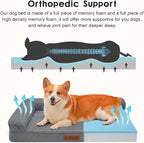 Orthopedic Dog Beds Large Sized Dog, Memory Foam Pet Bed for Large Dogs, Washable Removable Cover, Nonskid Bottom, Waterproof, 36x27x6 Inches, Dark Grey