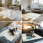 FXW Washable Pee Pads for Dogs, Puppy Pads with Super Absorbent, Specifically Designed for FXW Rollick/Homeplus 24 inch 8 Panels Dog Playpen, 63" Square, Branch, 1 Pack