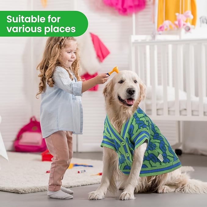 Pet Sweaters for Dogs Boys and Girls, Dynamic Letter Patterned Dog Sweater,Dog Cardigan,Pet Clothes,Pet Knitted Clothing,Fit for Different Seasons and Kinds of Dogs(Green 2XL)