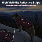 Lelepet Warm Dog Coats for Extra Large Dogs Waterproof Dog Winter Jacket Reflective Pet Fleece Vest Windproof Cold Weather Coats with Adjustable Buckle & Leash Hole, Pink, XXXL