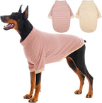 IECOii 2 Pack XXL Dog Fleece Sweater for Large Dogs, Warm Dog Turtleneck with Stretch for Pitbull Sweater, Fall Winter Pullover Dogs Sweatshirt with Sleeve, Indoor & Outdoor Sweaters for Walking, 2XL