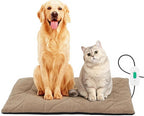 Dog Heating Pad (56"x40") - Waterproof Electric Heated Mat & Pet Bed for Indoor and Outdoor Use, Chew Resistant Cord, Machine Washable Cover with Wheat Pattern Quilting, for Cats and Pets
