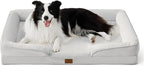 Bedsure Orthopedic Dog Beds Large Sized Dog - Washable Large Dog Cat Bed Waterproof, Comfort Dogs Couch Sofa with Washable Removable Cover, Pet Bed with Nonskid Bottom, Light Grey, 35"