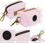 Wisedog Dog Collar and Leash Set, Waterproof Adjustable Puppy Collars with Cute Tag 6FT Dog Leash with Poop Bag for Small Medium Large Dogs (L, Pale Pinkish Purple)
