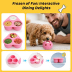 IFOYO Frozen Treat Dog Toy Ball for Small to Medium Dogs, Silicone Enrichment Dog Toys to Keep Them Busy, Reduce Anxiety, Puzzle Treat Dispensing Dogs Toys for Slow Food Training, Easy to Clean