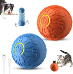 Shaky Ball Toy for Dogs, Automatic Interactive Dog Ball, USB Rechargeable Vibrating Dog Balls Suitable for All Dogs (Blue+Orange)-2PCS