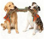 Heavy-Duty Dog Rope Toy — 6-Knot Super-Strength Fiber Tug Rope, Ideal for Powerful Chewers The First Super-Fiber Durable Chew Toy, Specifically Designed for Large and Medium-Sized Dogs (Large)