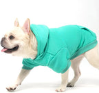 KOOLTAIL Basic Dog Hoodie - Soft and Warm Dog Hoodie Sweater with Leash Hole and Pocket, Dog Winter Coat, Cold Weather Clothes Sweatshirt for Small Medium Large Dogs Puppy Cat Boys Girls Lake Blue S