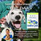 Native Pet Dog Vitamins & Supplements - 11-in-1 Multivitamin Powder for Dogs Food Topper - Collagen, Glucosamine, Probiotics, Omega & More- Supports Healthy Gut, Mobility & Overall Health -60 Scoops
