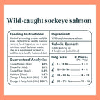 King Lou Pets - Wild Salmon Bites - Freeze Dried Treats for Dogs - Single Ingredient Dog Treat - USA-Made Salmon Treats for Dogs- Omega Rich for Skin & Coat Health - 1 lb Prior to Freeze-Drying