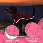 Fragralley Dog Winter Coat, Waterproof Windproof Reflective Fleece Jacket with Harness Hole, Warm Snow Vest for Small Medium Large Dogs, Ideal Gifts