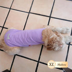KYEESE 2Pack Dog Shirts Striped T Shirt Soft Tee for Small Dogs Cotton Tank Top Clothes Lightweight Sleeveless Dog Vest, X-Large,Purple+Striped