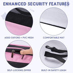 BALEINE Cat Carrier, Puppy Dog Carrier for Small Medium Pets Up to 15 Lbs, Soft-Sided Dog Travel Bag with Safety Zippers, Collapsible Pet Carrying Case (Pink, L, 17"x11"x11")