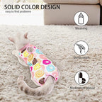 Cat Professional Surgical Recovery Suit,E-Collar Alternative for Cats Dogs,After Surgery Wear, Pajama Suit,Home Indoor Pets Clothing Doughnut S