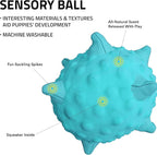 Playology Dog Toys | Puppy Toy Plush Sensory Ball for Dogs and Puppies for Dogs and Puppies | Medium Peanut Butter Scented Toy - Easy to Clean and Made from Non Toxic Materials