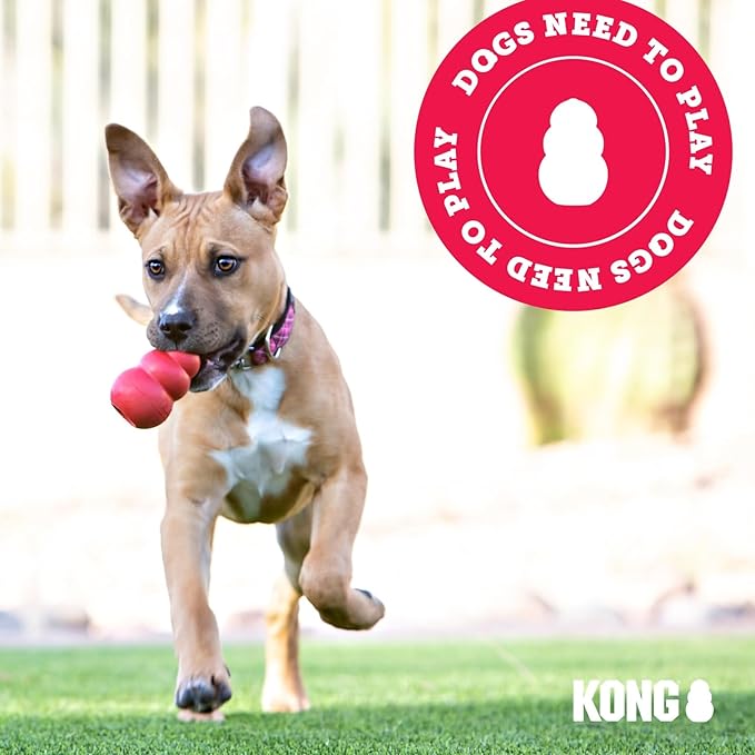 KONG Puppy - Natural Teething Rubber Chew Toy for Dogs - Stuffable Dog Toy for Extended Playtime - Chew & Fetch Toy for Puppies - for XS Puppies - Blue