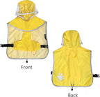 MAMORE Dog Raincoat Waterproof, Lightweight Adjustable Dog Rain Coat Hooded Poncho with Reflective Strip for Large Medium Small Dogs (Yellow, X-Large)