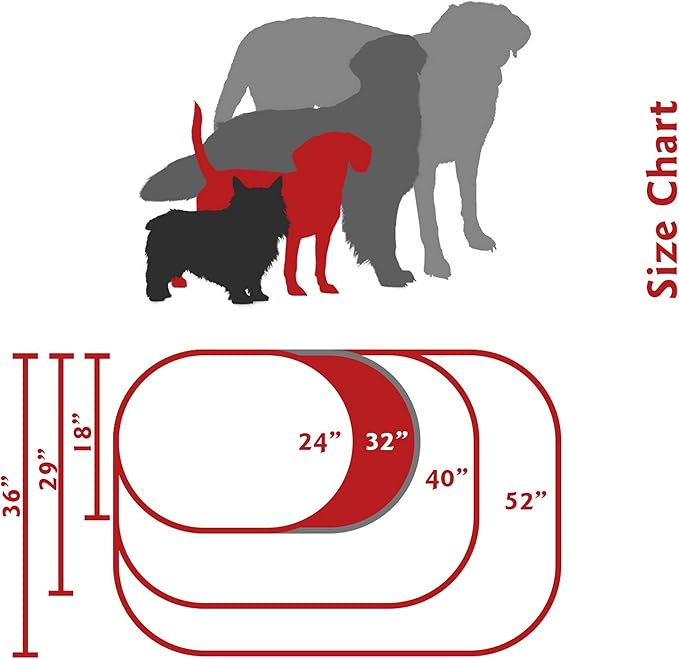 Majestic Pet 32 Inch Bagel Calming Dog Bed Washable – Cozy Soft Round Pet Bed with Spine Support for Dogs to Rest their Head - Fluffy Donut Puppy Bed 32x23x7 (Inch) - Medium – Red