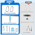 Supet Dog Grooming Hammock, Dog Hanging Harness for Nail Trimming Doorframe, Pet Holder Restraint for Clipping Nails, Pet Hoist Sling for Cutting Nails, Ear & Eye Cleaning, Medicine at Home (L)