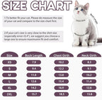 QBLEEV Cat Pajamas for Cats Only, Sticky Hair Cat Clothes, Cat Onesie for Cats After Surgery Female Male, Surgical Cat Recovery Suit Full Bodysuit, Long Sleeve Cat Shirts Outfits to Prevent Licking