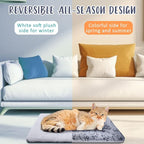 VitalCozy 2 Pack Self Warming Cat Mat Self Heating Pad Bed Reversible Machine Washable Reflects Body Heat Warm Thermal Pet Pad Crate Blanket for Feral and Indoor Cat (Grey,22'' X 18'',Dog Paw)