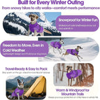 QBLEEV Warm Dog Jacket - Reflective, Adjustable Winter Coat with Turtleneck for Cold Weather, Waterproof Fleece Snowsuit for Small, Medium, Large Dogs