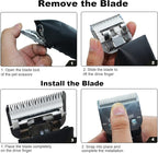 2PC 5FC Blade Dog Grooming Clipper Replacement Blades Compatible with Andis Dog Clippers,Detachable Ceramic Blade & Stainless Steel Blade,Size-5 FC 1/4-Inch Cut Length (64122)