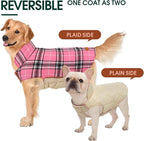 Kuoser Warm Dog Coat, Waterproof Dog Coats for X-Small Dogs, Adjustable Durable Doggie Winter Jacket Reversible Cozy Puppy Cold Weather Apparel from Small to Large Breed, Pink XS