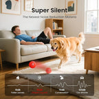 Smart Interactive Dog Toy Ball - Auto Bouncing & Rolling, Chew-Resistant E-TPU Material, 3 Interactive Modes, IPX7 Waterproof, Smart Chase Pet Toy Ball for Medium and Large Dogs (Red)