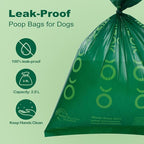 MIZOK Dog Poop Bags Rolls, 540 Count, 65% Recycled Material Poop Bags for Dogs, Leakproof, Extra Thick Durable and Easy Tear-Off, Unscented