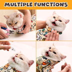 Cat Grooming Wrap, Self-Adherent Soft Cat Blanket to Wrap, Nail Clipping, Anti-Bite, Anti-Scratch, Anti-Escape Calming Wrap (Christmas, 3-6 lbs)