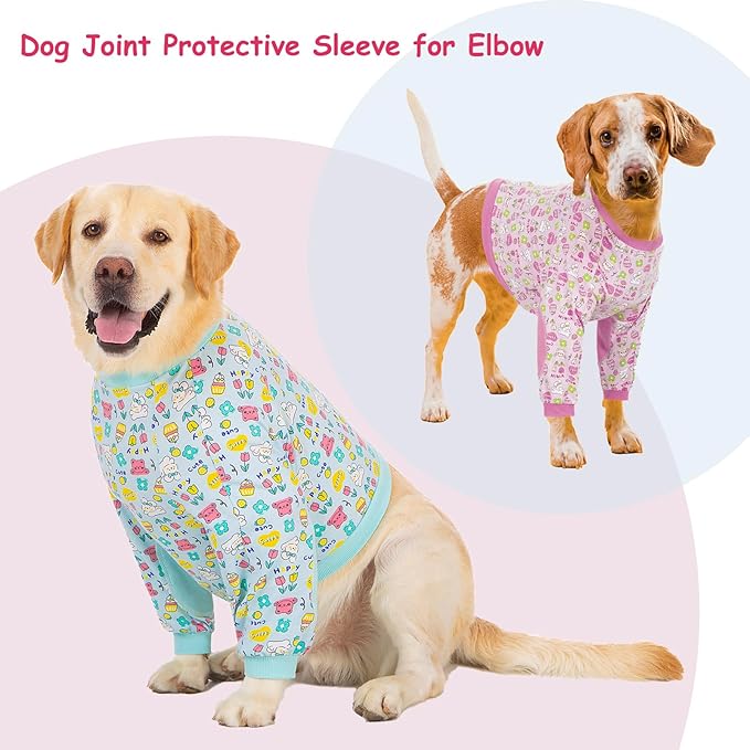 Dog Recovery Shirt for Front Legs, Dog Elbowpads Sleeve Protect Dogs Elbows Arms,Stop Licking Joints After Surgery, Help with Injury Healing Covers The Wound, Cone Alternatives (Pink, 6XL)