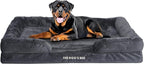 The Dog’s Bed, Orthopedic Standard Foam Waterproof Dog Bed with Standard Support, XXL Grey Plush, Waterproof, Supportive Dog Bed with Replaceable Covers, Veterinary Approved