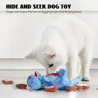 Nocciola Plush Dinosaur Dog Toys: Funny Squeaky Stuffed Dino Chew Toy for Small Medium Breed, Cognitive Enrichment Puzzle Mental Stimulation Training Pet Supplies to Keep Busy, 9 Packs