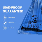 GORILLA SUPPLY 1000 Dog Poop Waste Bags with Dispenser and Leash Tie, 9" x 13", Blue, 1000 Count