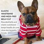 DJANGO Dog Hoodie – Warm, Lightweight, Soft & Stretchy Dog Sweater with Hood, Harness Hole & Elastic Waistband – Cozy Sweatshirt for Small Dogs up to 25 lbs, Dachshunds & Puppies – Crimson Red, Medium