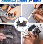 Pet Dog Grooming Hammock Harness for Nail Trimming (M 40lb), Dog Sling for Cutting Nail, Dog Hanging Holder Hanger for Clipping Nail with Nail Clippers, Nail File, Pet Comb