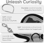 Dooradar Cat Harness and Leash Set, Escape Proof Safe Adjustable Kitten Vest Harnesses for Walking, Easy Control Soft Breathable Mesh Jacket with Reflective Strips for Cats, Grey, XXS
